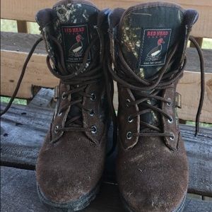Red Head camo hiking boots